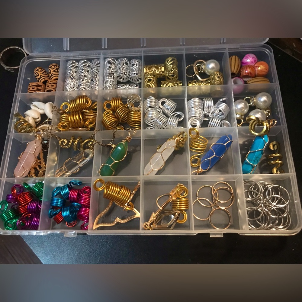 Hair Beads Jewelry Gem Crystal Charms Metal Hair Rings Gold And Silver jewels